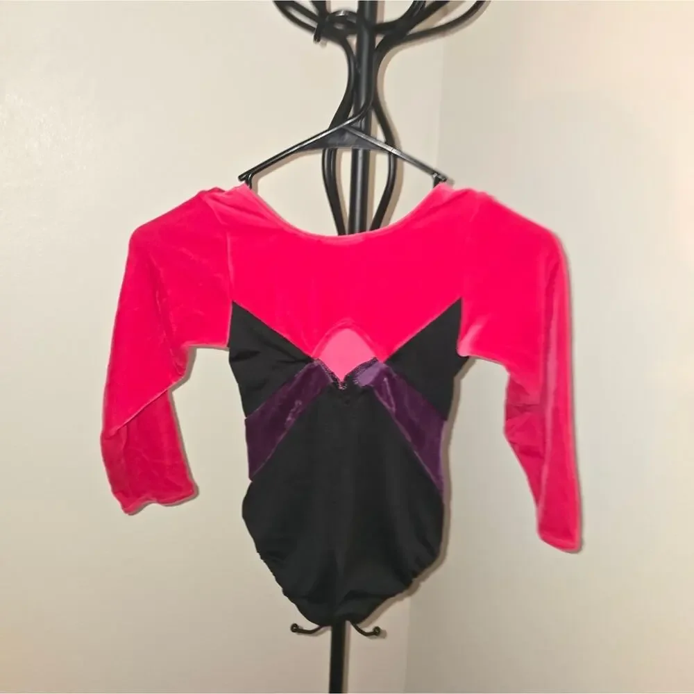Danskin Freestyle Colorful Long-Sleeve Leotard 6x Small